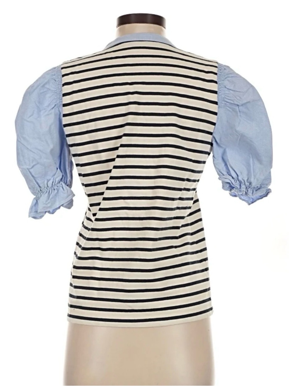 Veronica Beard Jeans ReaganStriped Puff Sleeve Women's Top | Small - Picture 3 of 10